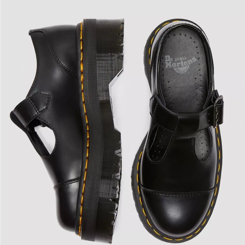 Dr. Martens Black Platform Loafters